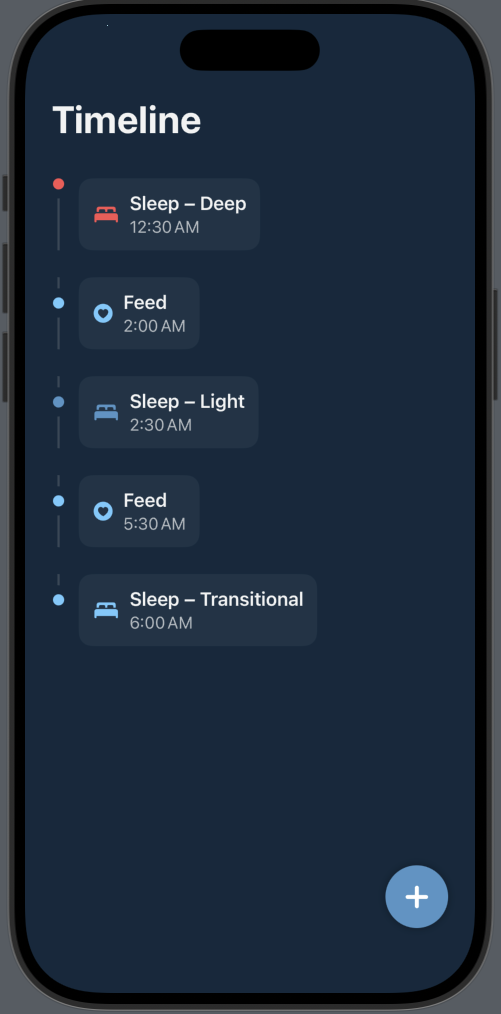 Feeding History screenshot